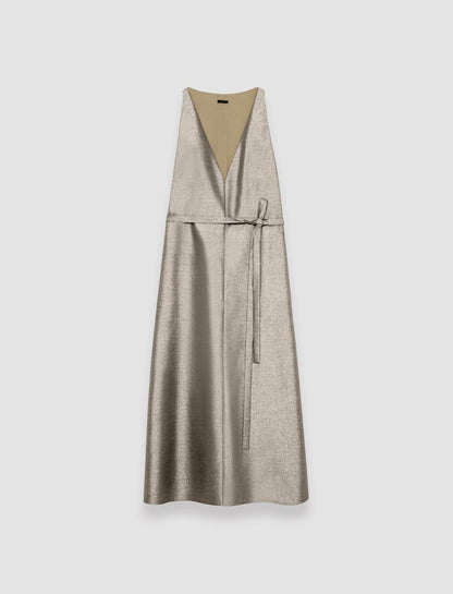 JOSEPH Fashion Women Textured Metallic Desiree Dress Metallic Spark