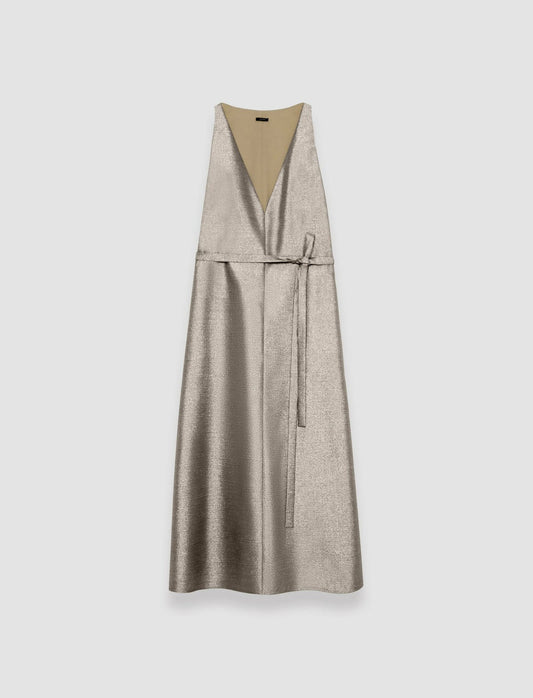 JOSEPH Fashion Women Textured Metallic Desiree Dress Metallic Spark