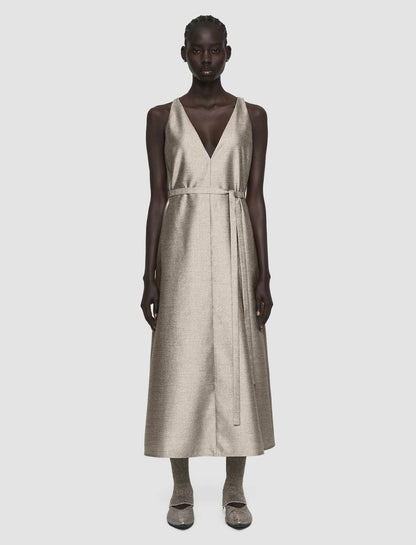 JOSEPH Fashion Women Textured Metallic Desiree Dress Metallic Spark