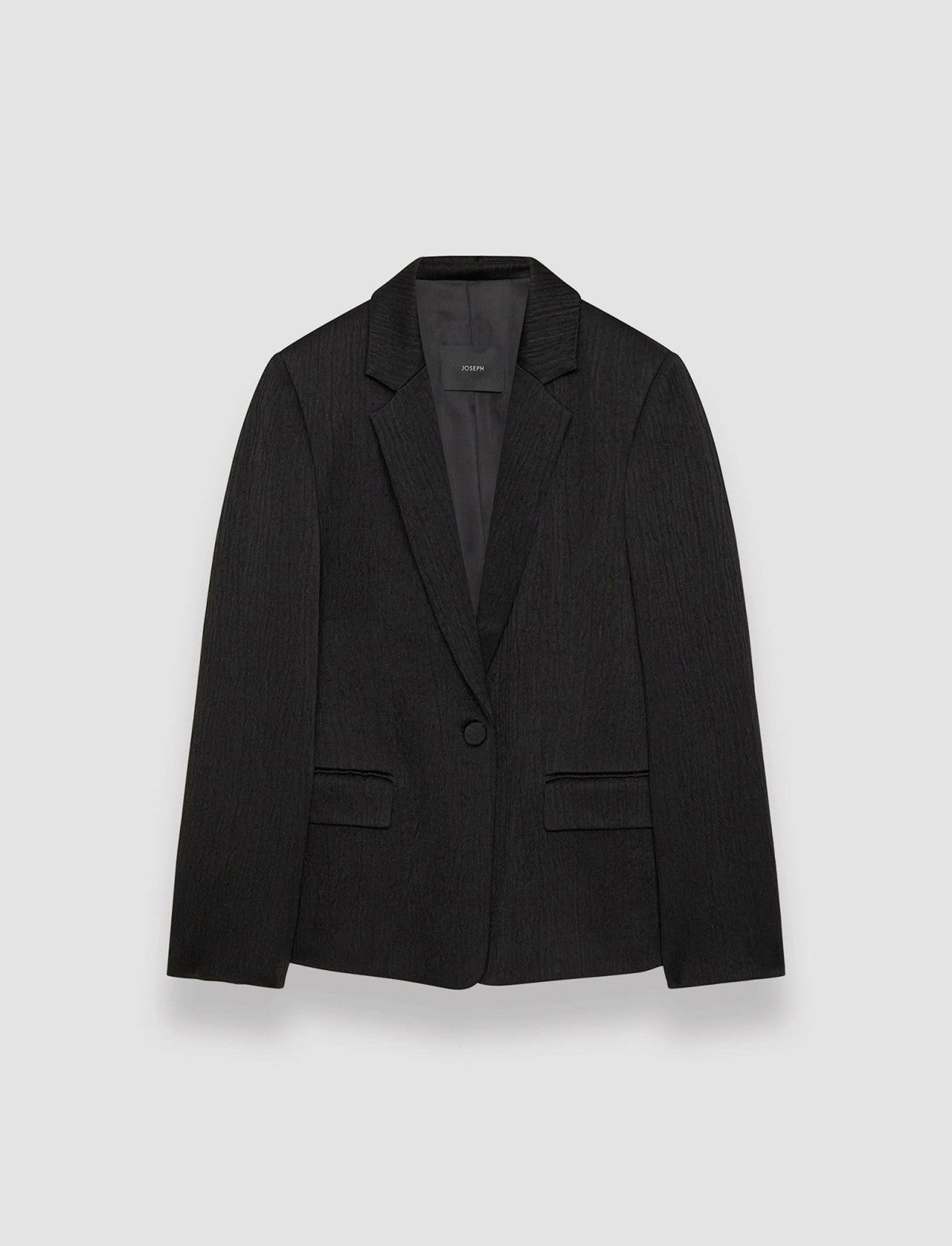 JOSEPH Fashion Women Textured Viscose Joaquim Jacket Black