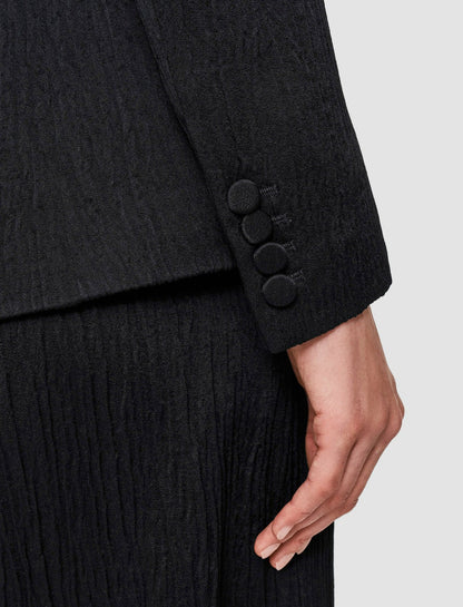 JOSEPH Fashion Women Textured Viscose Joaquim Jacket Black