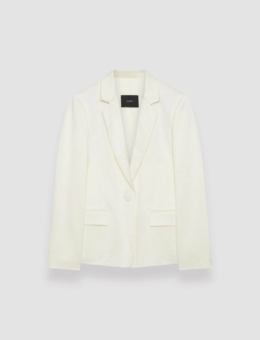 JOSEPH Fashion Women Textured Viscose Joaquim Jacket Ivory