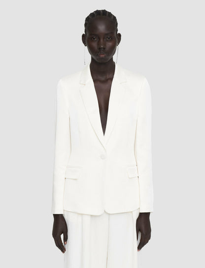 JOSEPH Fashion Women Textured Viscose Joaquim Jacket Ivory