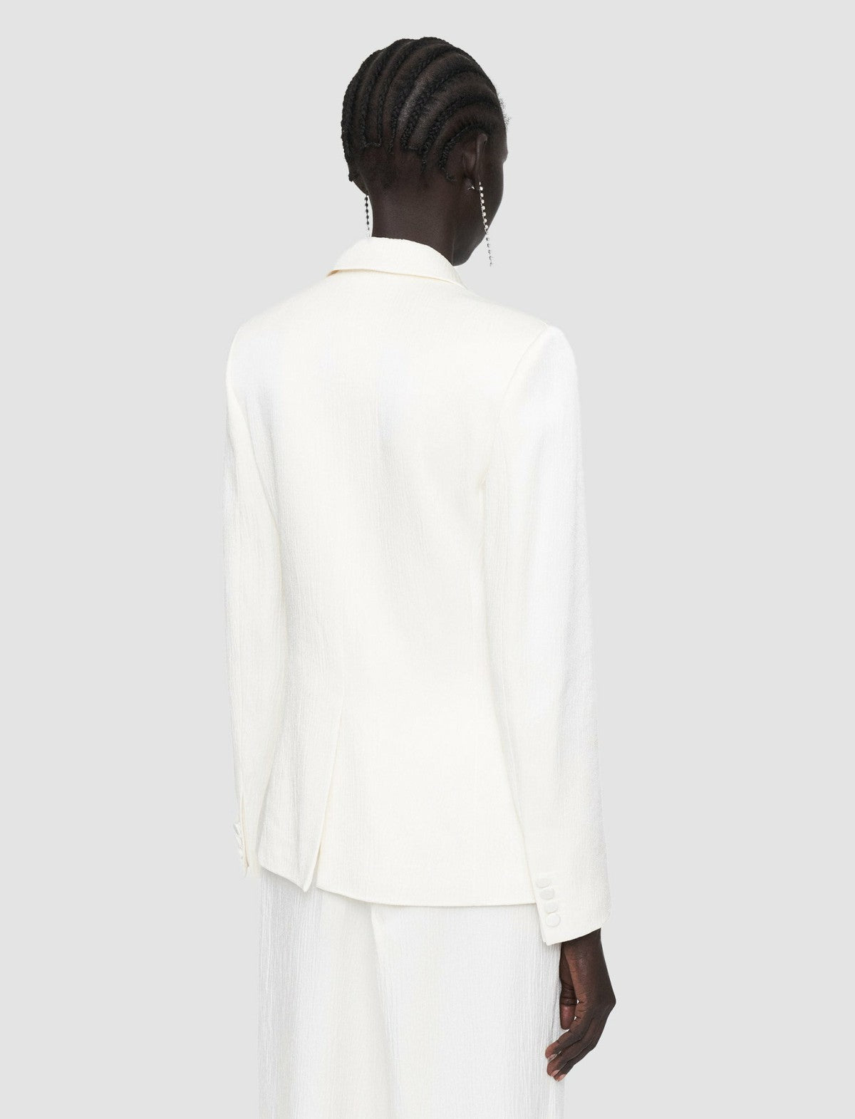 JOSEPH Fashion Women Textured Viscose Joaquim Jacket Ivory