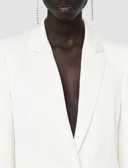 JOSEPH Fashion Women Textured Viscose Joaquim Jacket Ivory