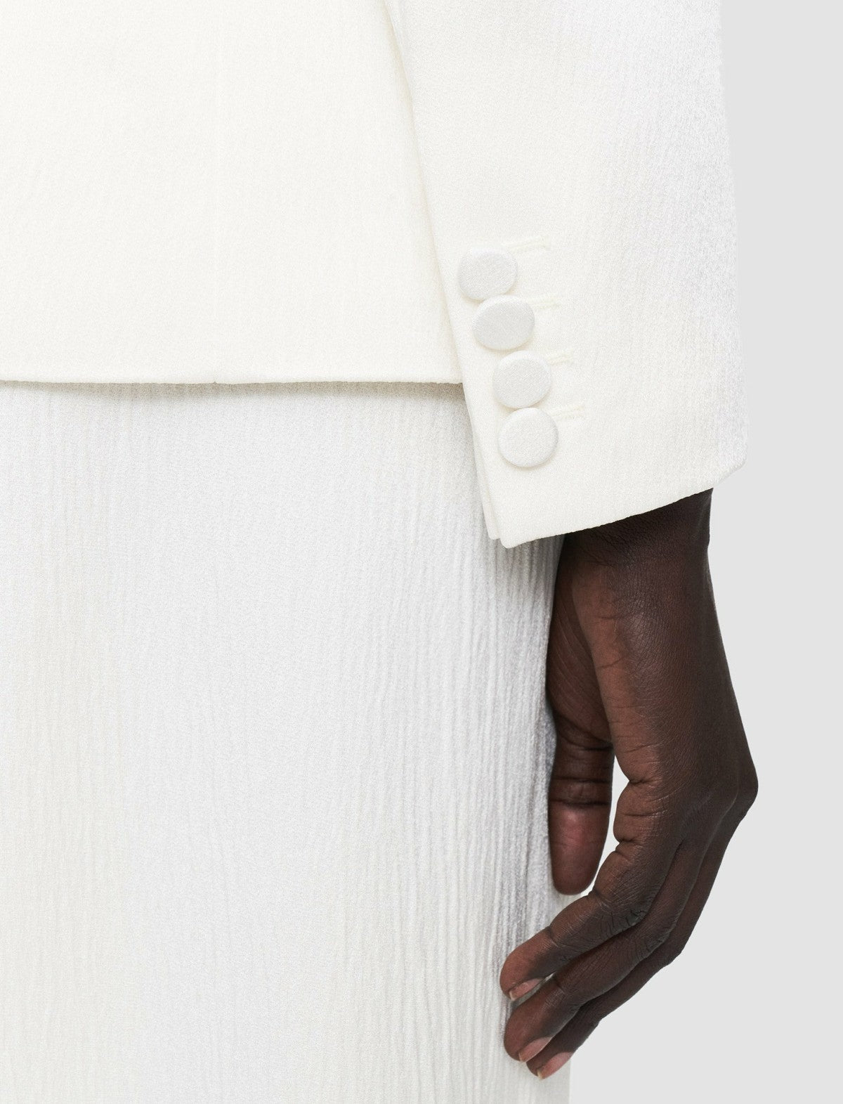JOSEPH Fashion Women Textured Viscose Joaquim Jacket Ivory