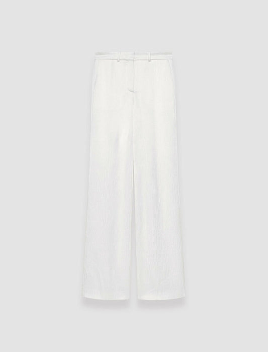 JOSEPH Fashion Women Textured Viscose Morissey Trousers Ivory