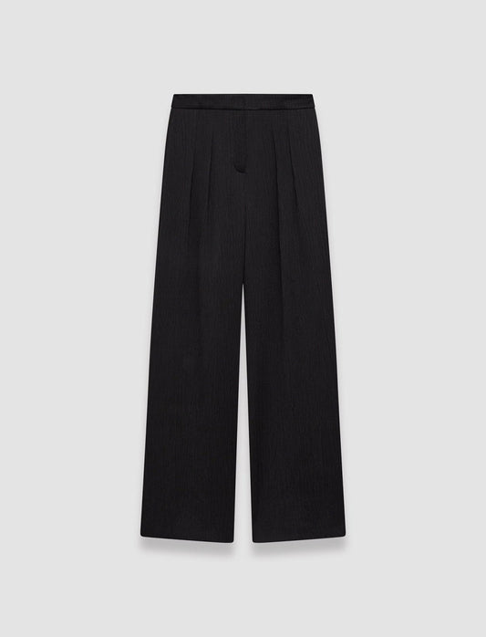 JOSEPH Fashion Women Textured Viscose Talma Trousers Black