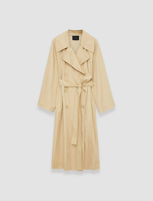 JOSEPH Fashion Women Fluid Rainwear Cambrai Coat Safari