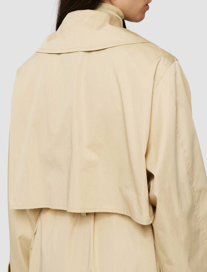 JOSEPH Fashion Women Fluid Rainwear Cambrai Coat Safari