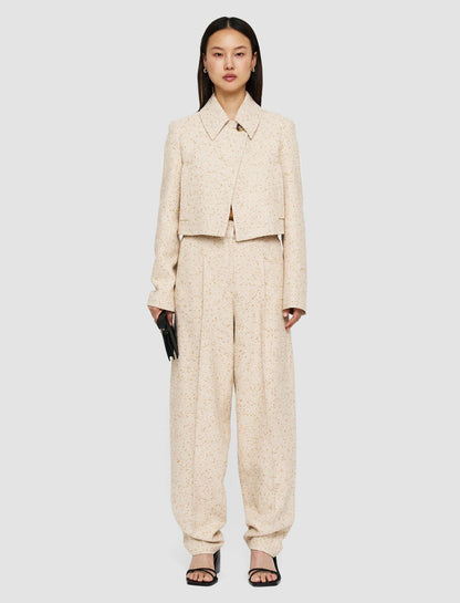 JOSEPH Fashion Women Tweed Josset Jacket Ivory/Clay