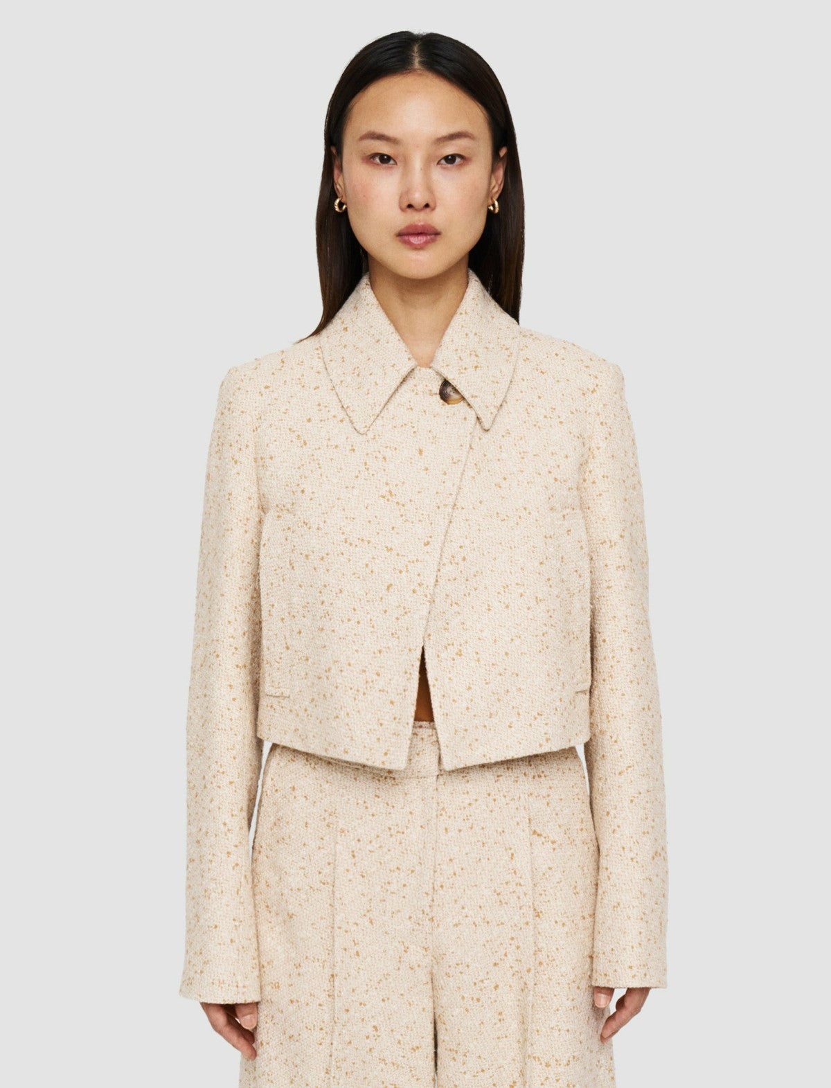 JOSEPH Fashion Women Tweed Josset Jacket Ivory/Clay