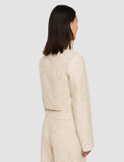 JOSEPH Fashion Women Tweed Josset Jacket Ivory/Clay