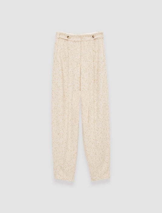 JOSEPH Fashion Women Tweed Timothy Trousers Ivory/Clay