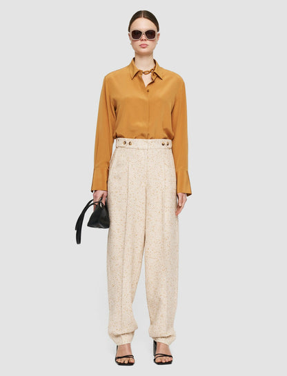 JOSEPH Fashion Women Tweed Timothy Trousers Ivory/Clay