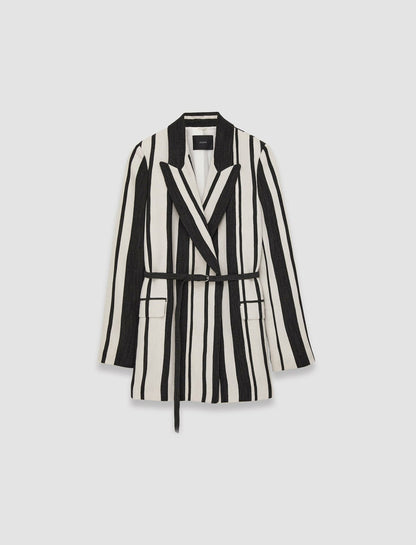 JOSEPH Fashion Women Joseph Stripe Jenner Jacket Oyster White/ Black