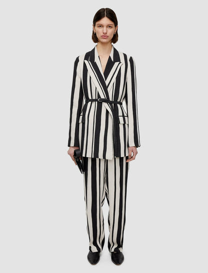 JOSEPH Fashion Women Joseph Stripe Jenner Jacket Oyster White/ Black