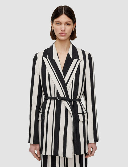 JOSEPH Fashion Women Joseph Stripe Jenner Jacket Oyster White/ Black