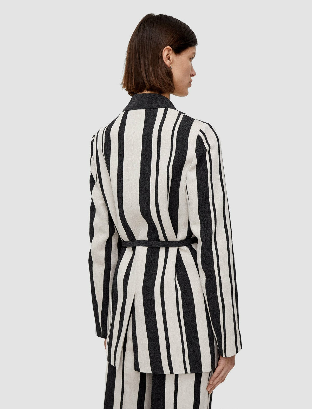 JOSEPH Fashion Women Joseph Stripe Jenner Jacket Oyster White/ Black