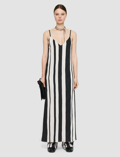 JOSEPH Fashion Women Joseph Stripe Dalou Dress Oyster White/ Black