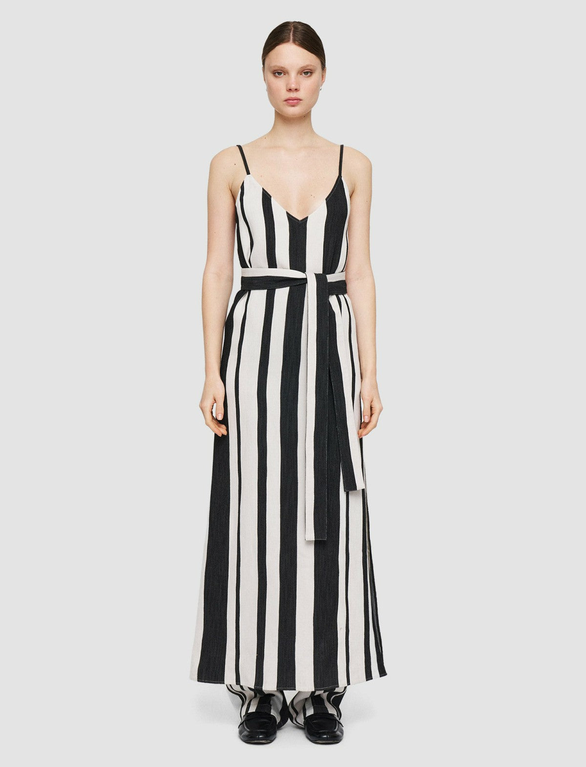 JOSEPH Fashion Women Joseph Stripe Dalou Dress Oyster White/ Black
