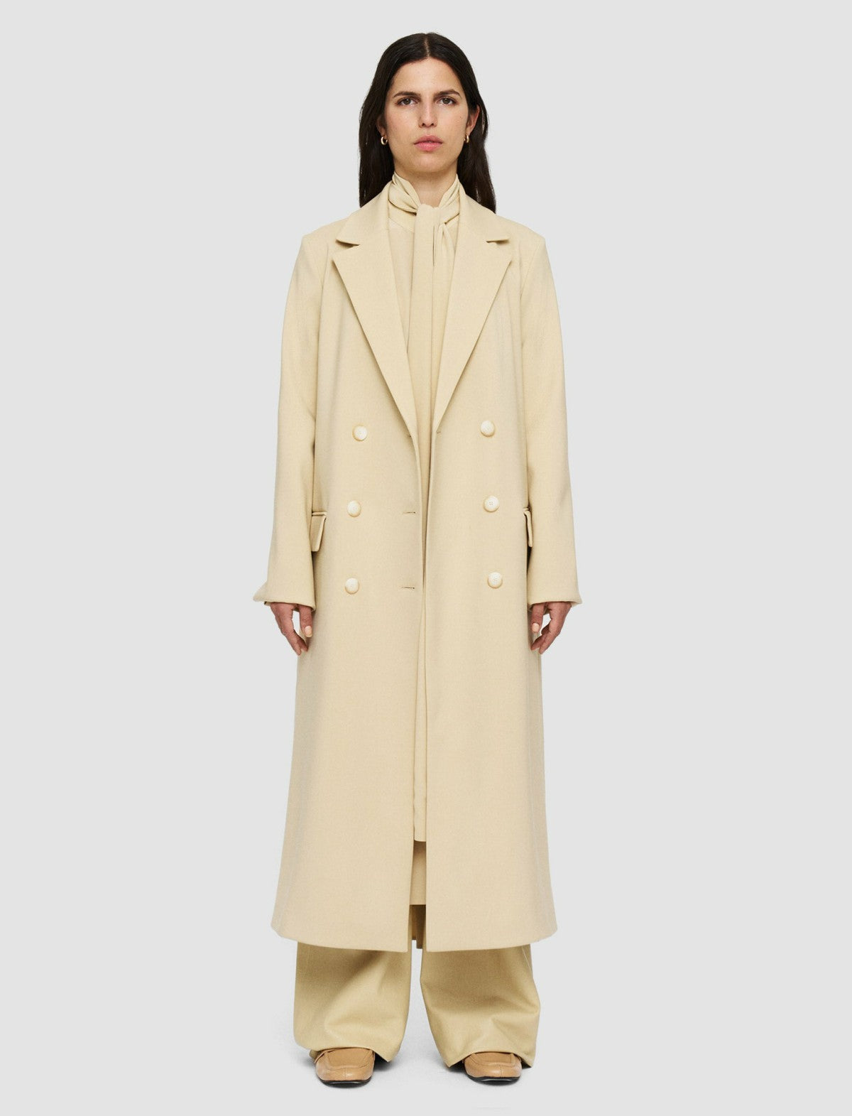 JOSEPH Fashion Women Bonded Tailoring Wool Stretch Chantin Coat Safari