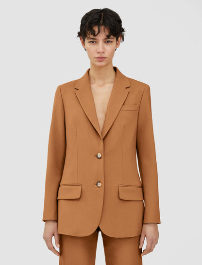 JOSEPH Fashion Women Tailoring Wool Stretch Jackie Jacket Clay