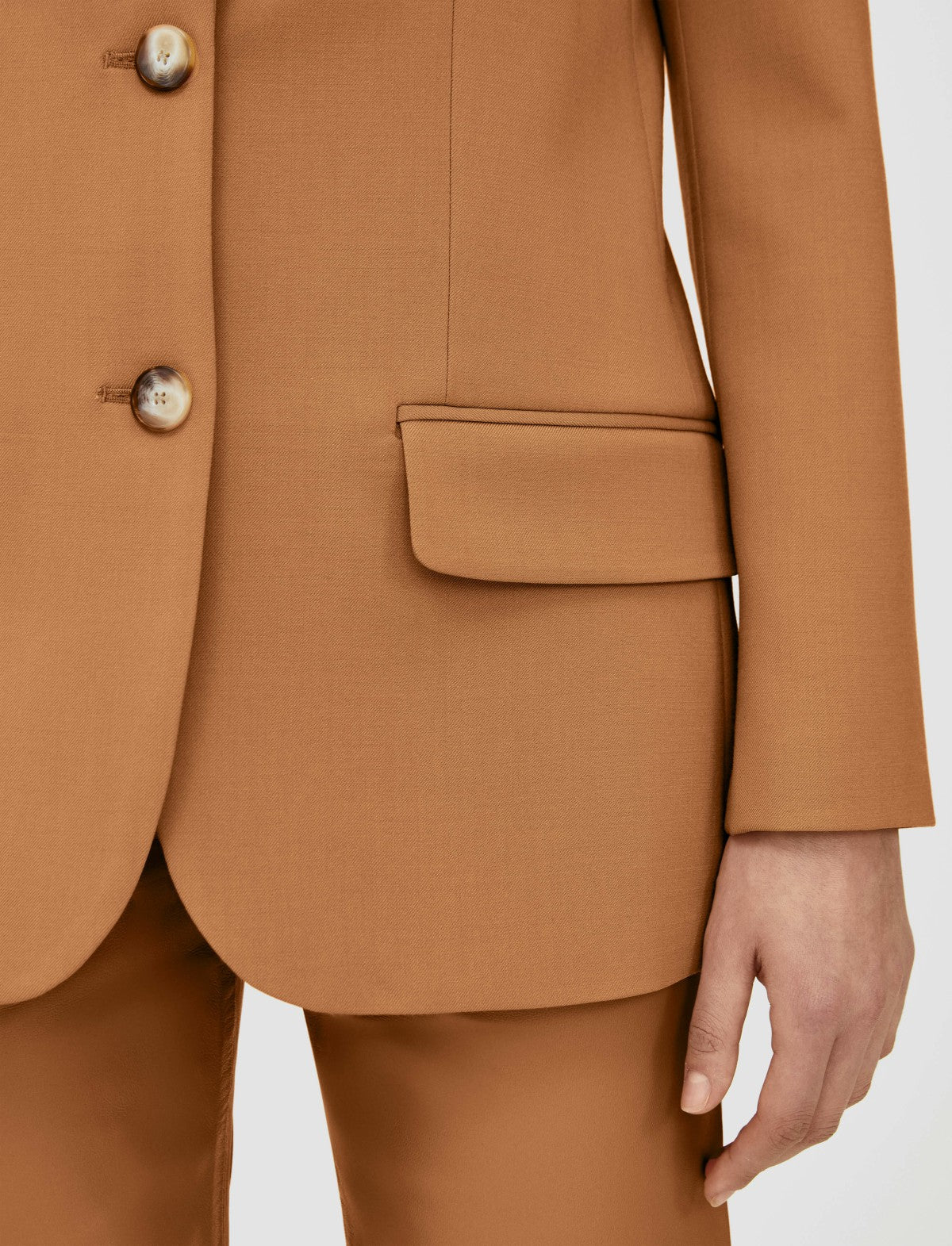 JOSEPH Fashion Women Tailoring Wool Stretch Jackie Jacket Clay