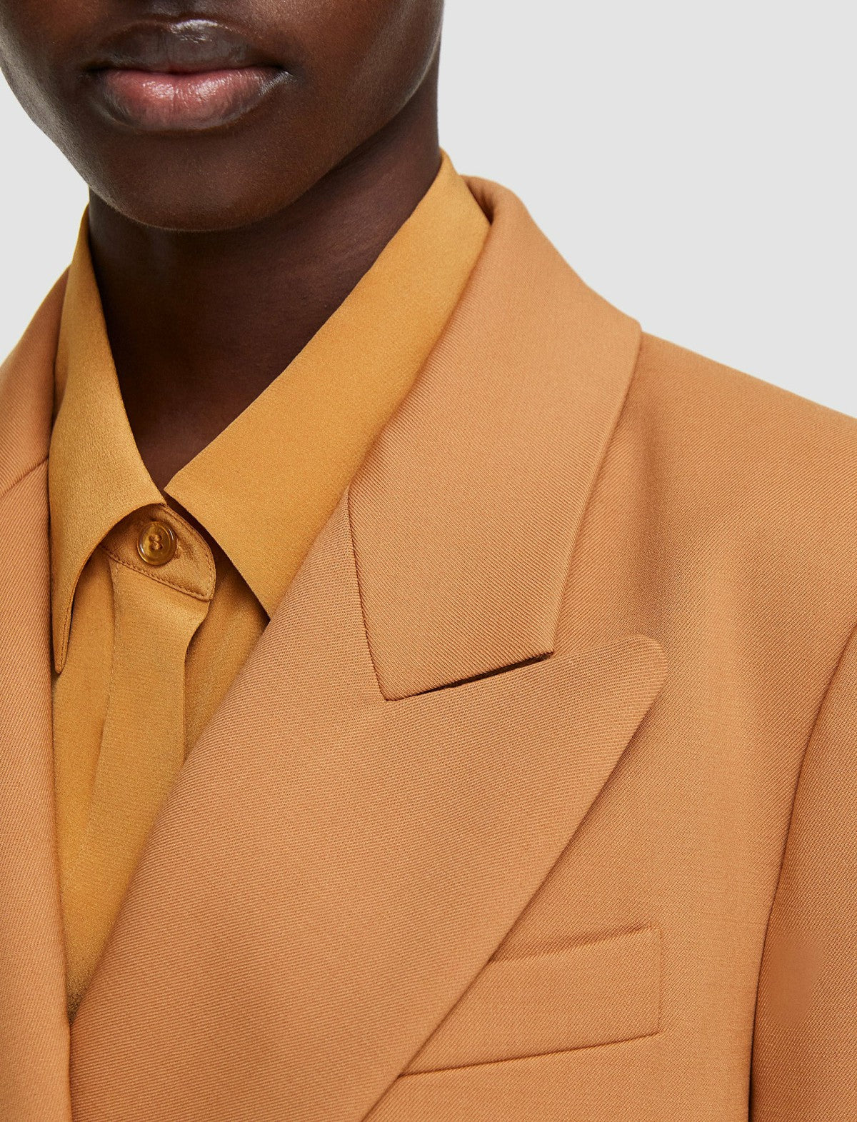 JOSEPH Fashion Women Jaden Tailoring Wool Stretch Jacket Clay