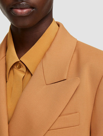 JOSEPH Fashion Women Jaden Tailoring Wool Stretch Jacket Clay