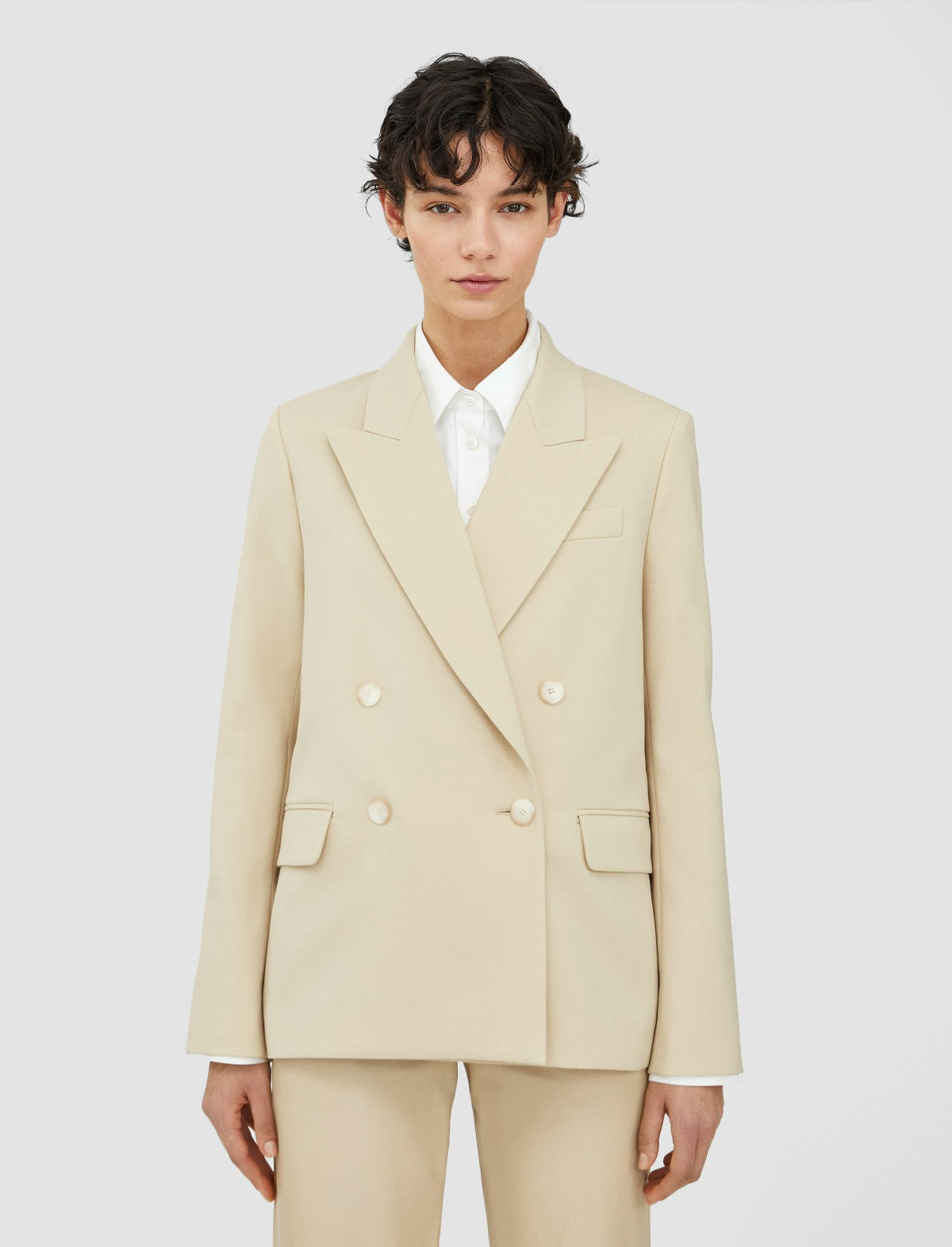 JOSEPH Fashion Women Jaden Tailoring Wool Stretch Jacket Safari