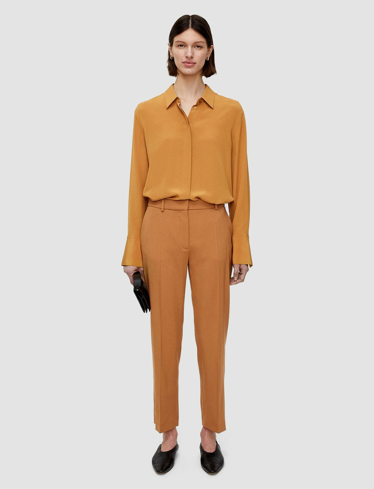 JOSEPH Fashion Women Tailoring Wool Stretch Coleman Trousers Clay