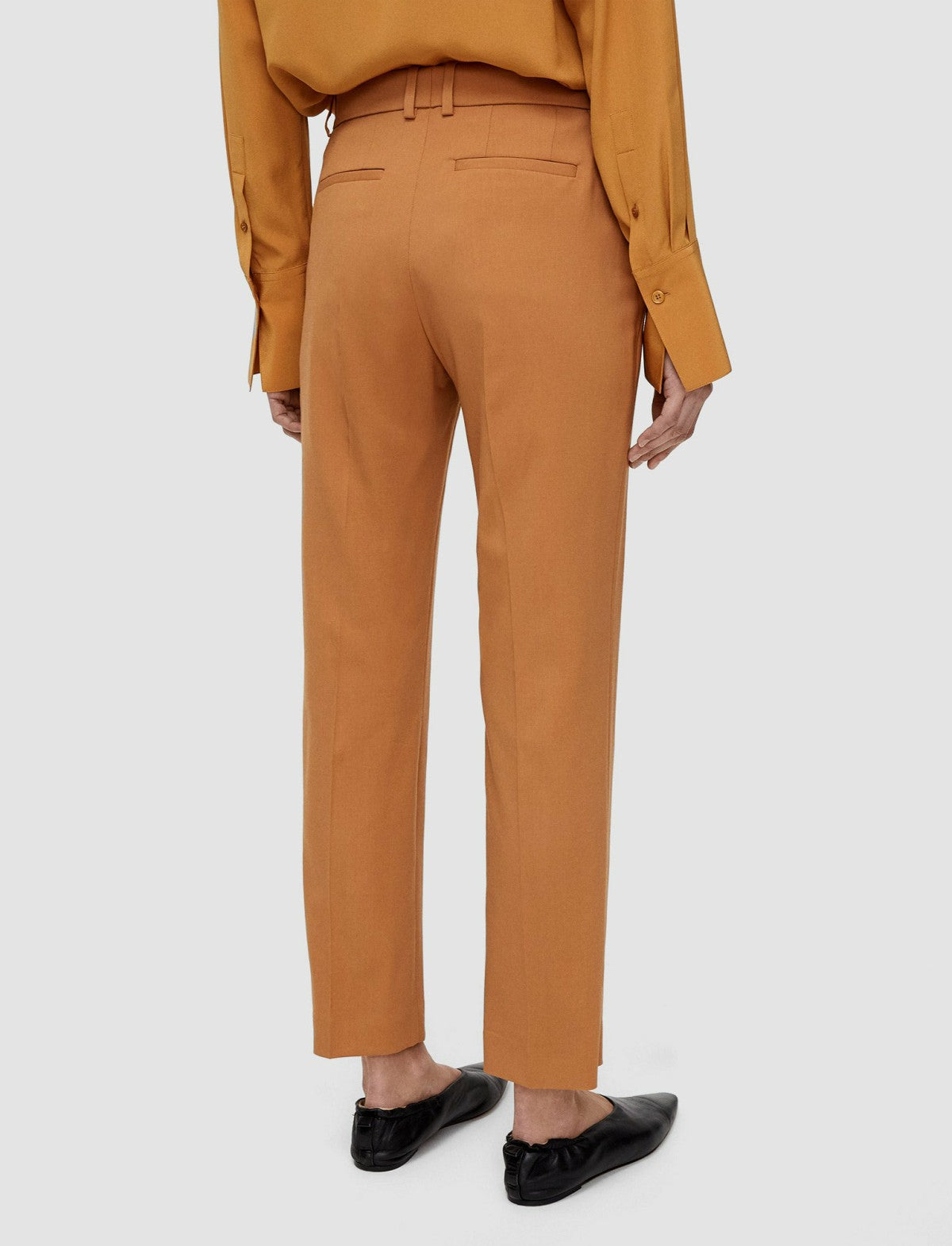 JOSEPH Fashion Women Tailoring Wool Stretch Coleman Trousers Clay