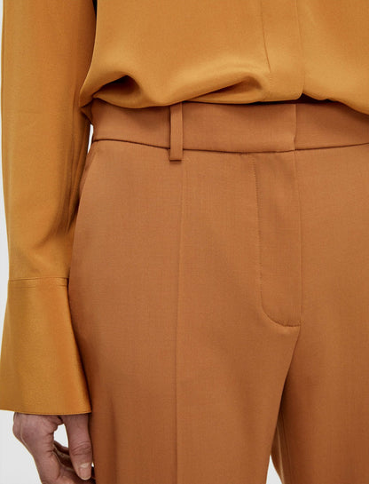 JOSEPH Fashion Women Tailoring Wool Stretch Coleman Trousers Clay