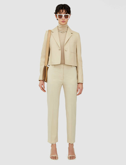 JOSEPH Fashion Women Tailoring Wool Stretch Coleman Trousers Safari