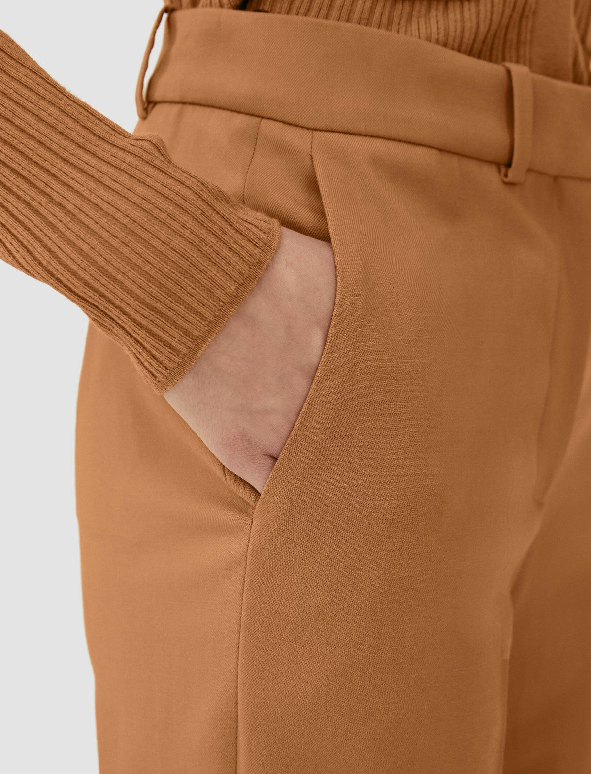 JOSEPH Fashion Women Morissey Tailoring Wool Stretch Trousers Clay