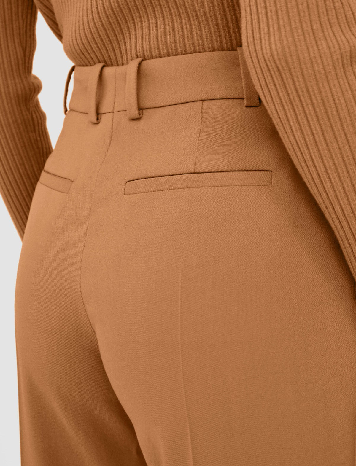 JOSEPH Fashion Women Morissey Tailoring Wool Stretch Trousers Clay