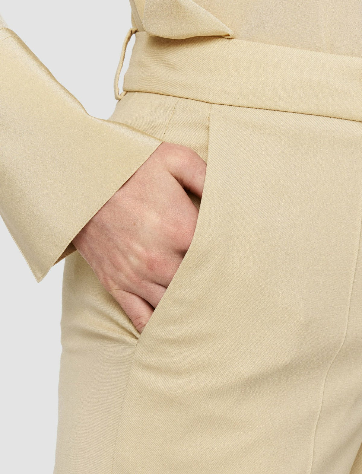 JOSEPH Fashion Women Morissey Tailoring Wool Stretch Trousers Safari