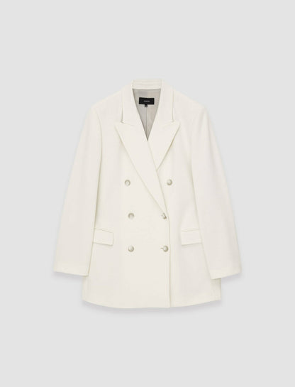 JOSEPH Fashion Women Ottoman Jersey Chapone Jacket Oyster White