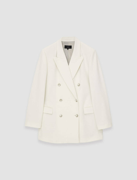 JOSEPH Fashion Women Ottoman Jersey Chapone Jacket Oyster White