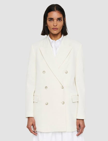 JOSEPH Fashion Women Ottoman Jersey Chapone Jacket Oyster White