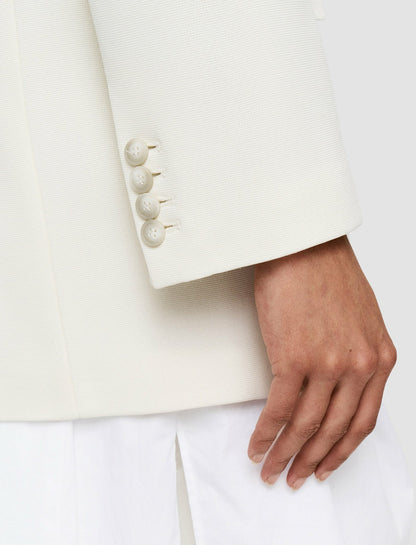 JOSEPH Fashion Women Ottoman Jersey Chapone Jacket Oyster White