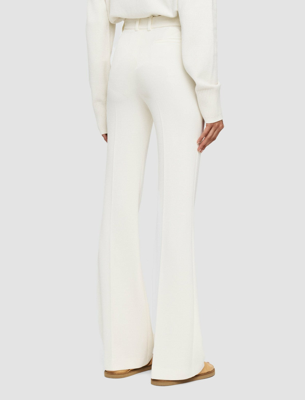 JOSEPH Fashion Women Ottoman Jersey Tafira Trousers Oyster White