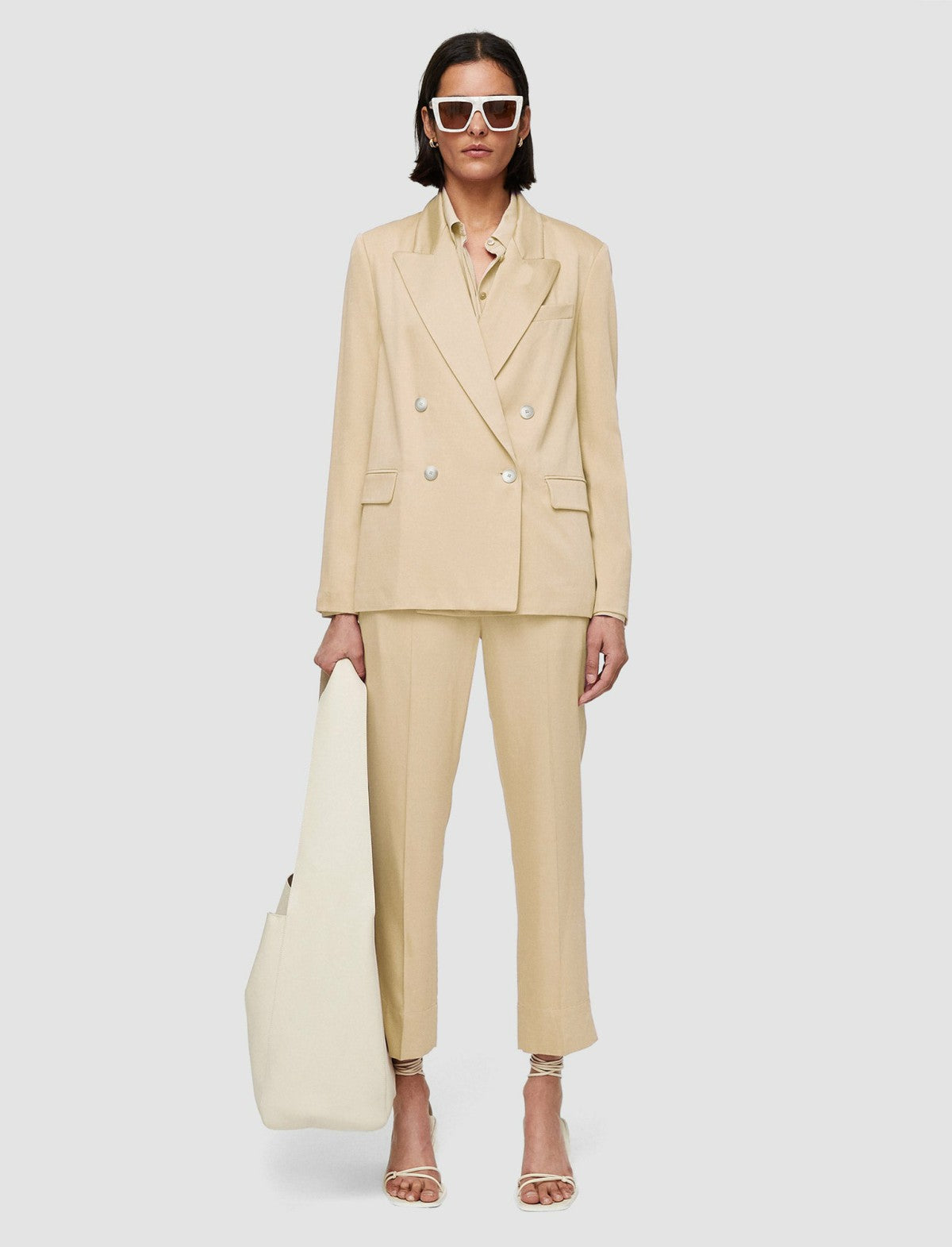 JOSEPH Fashion Women Jaden Soft Viscose Tailoring Jacket Safari