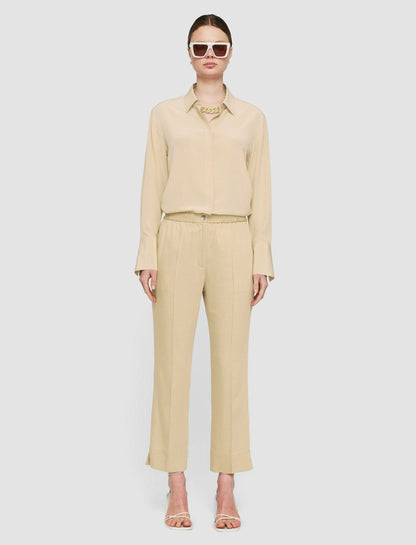 JOSEPH Fashion Women Soft Viscose Tailoring Tottenham Trousers Safari