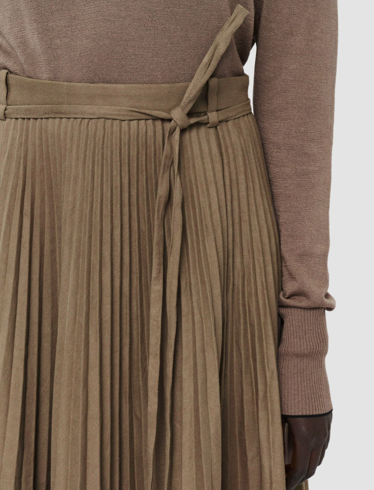 JOSEPH Fashion Women Linen Cotton Siddons Skirt Frozen Mocha
