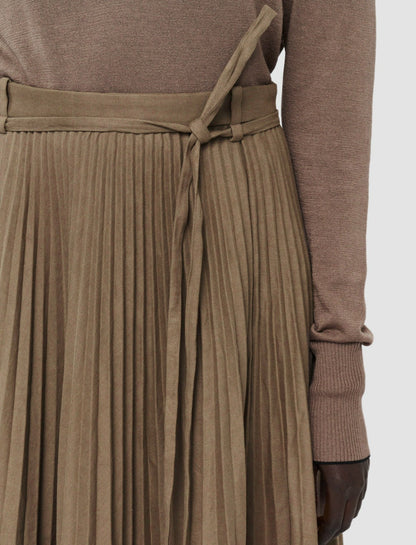 JOSEPH Fashion Women Linen Cotton Siddons Skirt Frozen Mocha