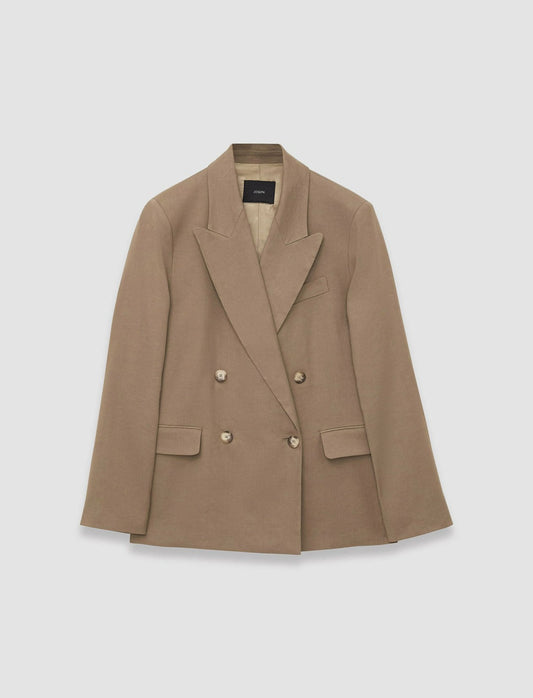 JOSEPH Fashion Women Linen Cotton Jaden Jacket Frozen Mocha