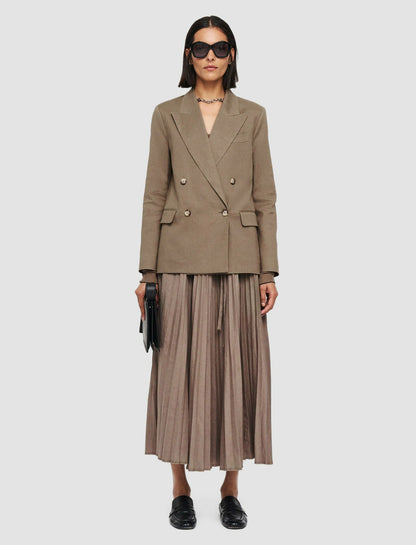 JOSEPH Fashion Women Linen Cotton Jaden Jacket Frozen Mocha