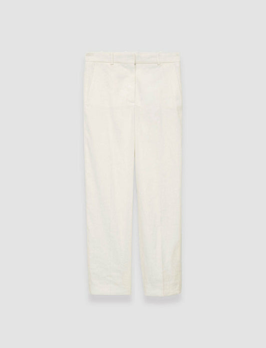 JOSEPH Fashion Women Linen Cotton Trina Trousers Ivory